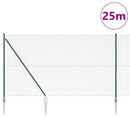 Svejset trådhegn med spidser 25 x 1,6 m (B x H) PVC-belagt Stål