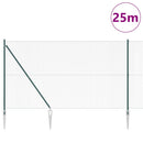 Svejset trådhegn med spidser 25 x 1,6 m (B x H) PVC-belagt Stål