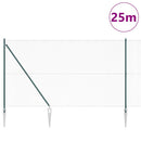 Svejset trådhegn med spidser 25 x 1,6 m (B x H) PVC-belagt Stål