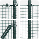 Svejset trådhegn med spidser 50 x 0,4 m (B x H) PVC-belagt Stål