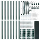 Svejset trådhegn med spidser 50 x 0,4 m (B x H) PVC-belagt Stål