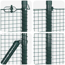 Svejset trådhegn med spidser 50 x 1 m (B x H) PVC-belagt Stål