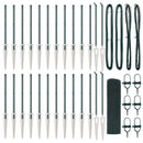 Svejset trådhegn med spidser 50 x 1 m (B x H) PVC-belagt Stål