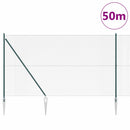 Svejset trådhegn med spidser 50 x 1,5 m PVC-belagt Stål Grøn