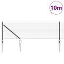 Svejset trådhegn med spidser 10 x 0,6 m (19 x 19 mm mesh) Grå