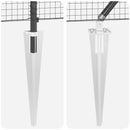 Svejset trådhegn med spidser 10 x 0,8 m PVC-belagt Stål Grå