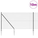 Svejset trådhegn med spidser 10 x 1 m PVC-belagt Stål Grå Mesh