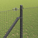 Svejset trådhegn med spidser 10 x 1,2 m PVC-belagt Stål Grå