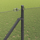Svejset trådhegn med spidser 10 x 1,4 m PVC-belagt Stål Grå