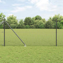 Svejset trådhegn med spidser 10 x 1,4 m PVC-belagt Stål Grå