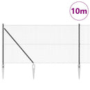 Svejset trådhegn med spidser 10 x 1,4 m PVC-belagt Stål Grå