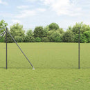 Svejset trådhegn med spidser 12 x 1,5 m PVC-belagt Stål Grå