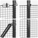 Svejset trådhegn med spidser 25 x 0,5 m PVC-belagt Stål Grå