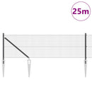 Svejset trådhegn med spidser 25 x 0,6 m PVC-belagt Stål Grå