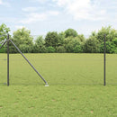 Svejset trådhegn med spidser 25 x 1 m PVC-belagt Stål Grå Mesh