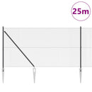 Svejset trådhegn med spidser 25 x 1,2 m PVC-belagt Stål Grå