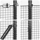 Svejset trådhegn med spidser 25 x 1,2 m PVC-belagt Stål Grå