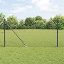 Svejset trådhegn med spidser 25 x 1,2 m PVC-belagt Stål Grå