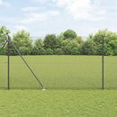 Svejset trådhegn med spidser 25 x 1,5 m PVC-belagt Stål Grå