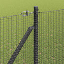 Svejset trådhegn med spidser 25 x 1,5 m PVC-belagt Stål Grå