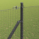 Svejset trådhegn med spidser 25 x 1,5 m PVC-belagt Stål Grå