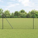 Svejset trådhegn med spidser 25 x 1,5 m PVC-belagt Stål Grå