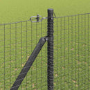 Svejset trådhegn med spidser 25 x 1,5 m PVC-belagt Stål Grå