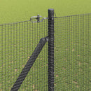 Svejset trådhegn med spidser 25 x 1,6 m PVC-belagt Stål Grå