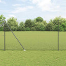 Svejset trådhegn med spidser 25 x 1,6 m PVC-belagt Stål Grå