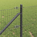 Svejset trådhegn med spidser 50 x 0,4 m PVC-belagt Stål Grå