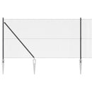 Svejset trådhegn med spidser 50 x 1,2 m PVC-belagt Stål Grå