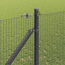 Svejset trådhegn med spidser 50 x 1,4 m PVC-belagt Stål Grå