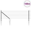 Svejset trådhegn med spidser 100 x 0,6 m PVC-belagt Stål Grå