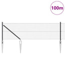 Svejset trådhegn med spidser 100 x 0,8 m PVC-belagt Stål Grå