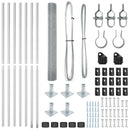 Svejset Trådhegn med Betonsokkel 10 x 1 m Galvaniseret stål