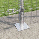 Svejset Trådhegn med Betonsokkel 25 x 1,2 m Galvaniseret stål