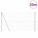 Svejset Trådhegn med Betonsokkel 25 x 1,2 m Galvaniseret stål