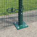 Svejset Trådhegn med Betonsokkel 25 x 1 m PVC-belagt stål Grøn