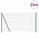 Svejset Trådhegn med Betonsokkel 25 x 1,2 m PVC-belagt stål