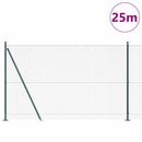 Svejset Trådhegn med Betonsokkel 25 x 1,5 m PVC-belagt stål