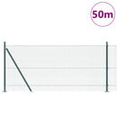 Svejset Trådhegn med Betonsokkel 50 x 1 m PVC-belagt stål Grøn