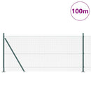 Svejset Trådhegn med Betonsokkel 100 x 1 m PVC-belagt stål Grøn