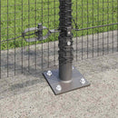 Svejset Trådhegn med Betonsokkel 10 x 1,2 m PVC-belagt stål Grå