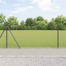 Svejset Trådhegn med Betonsokkel 25 x 0,8 m PVC-belagt stål Grå