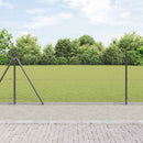 Svejset Trådhegn med Betonsokkel 25 x 1 m PVC-belagt stål Grå
