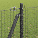 Svejset Trådhegn med Betonsokkel 25 x 1,2 m PVC-belagt stål Grå