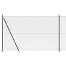 Svejset Trådhegn med Betonsokkel 25 x 1,4 m PVC-belagt stål Grå