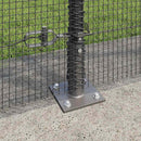 Svejset Trådhegn med Betonsokkel 25 x 1,5 m PVC-belagt stål Grå