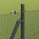 Svejset Trådhegn med Betonsokkel 25 x 1,5 m PVC-belagt stål Grå