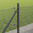 Svejset Trådhegn med Betonsokkel 50 x 0,4 m PVC-belagt stål Grå